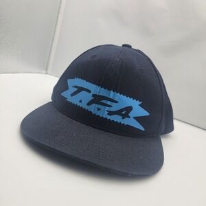 T.F.A Flat Bill Hat Snapback Blue Graphic Adjustable Baseball Cap‎